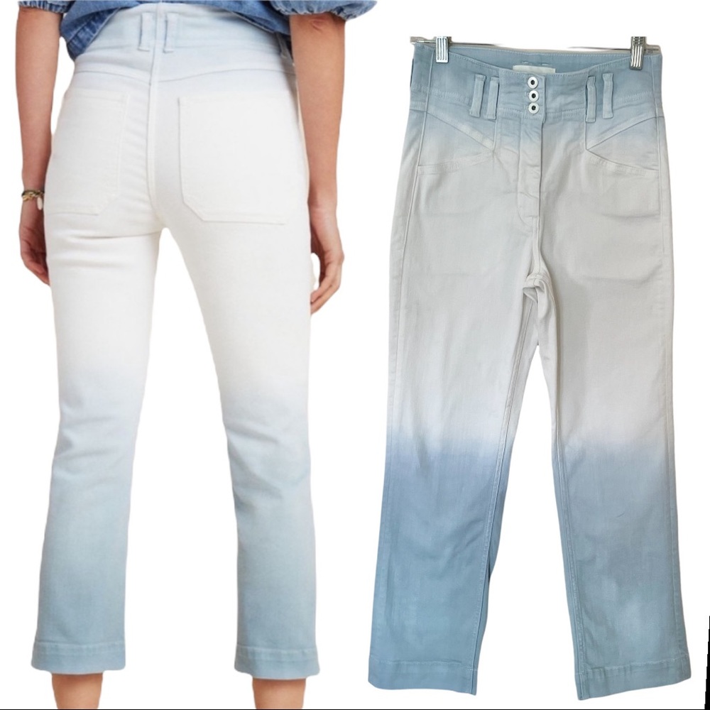 Anthro Pilcro Ultra High-Rise Dip-Dyed Jeans 27